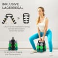 Miniatyrbillede 5 af 11: Rootz håndvægt sæt med rack - vægte - fitnessudstyr - hexagonal design - pladsbesparende - 3 kg til 5 kg - håndvægt 18x8x8 cm, rack 42x10x30cm