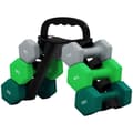 Miniatyrbillede 1 af 11: Rootz håndvægt sæt med rack - vægte - fitnessudstyr - hexagonal design - pladsbesparende - 3 kg til 5 kg - håndvægt 18x8x8 cm, rack 42x10x30cm