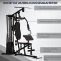 Miniatyrbillede 6 af 9: Multifunktionel Fitness Station, 170x104x205 cm, Sort
