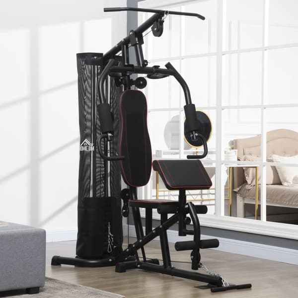 Multifunktionel Fitness Station, 170x104x205 cm, Sort