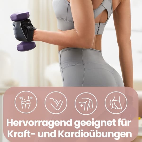 Rootz Dumbbell Set - Gratis vægte - Øvelsesvægte - Neoprenbelægning - 13,5 cm x 6,5 cm - Perfekt til styrketræning og træning i hjemmet