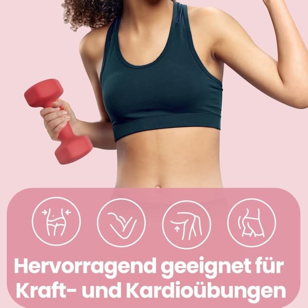 Rootz hanteluppsättning - Viktlyftningstillbehör - Gymutrustning för hemmet - Kompakt & mångsidig - 2 x 3 kg