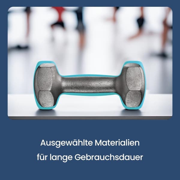 Rootz Dumbbell Set - 3 par - håndvægte - Neoprenbelagt - Styrke muskler - 1 kg/2 kg/3 kg - 13,5x6,5x6cm, 16x8x7,5 cm, 20x9x8,5 cm