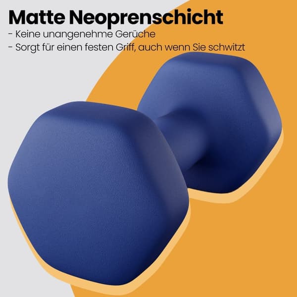 Rootz -håndvægte sæt - Frie vægte - Styrketræningsvægte - Holdbar neoprenbelægning - 21 cm x 10,5 cm