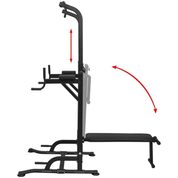 vidaXL Power Tower med situp-bänk