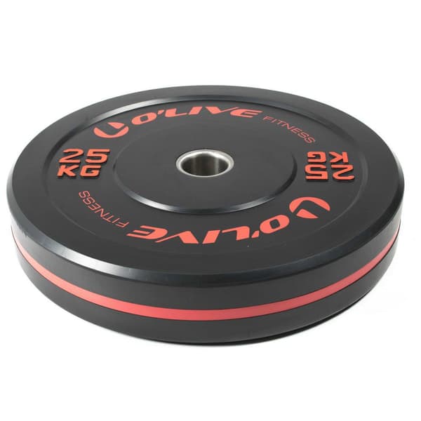 Olive Olympic Bumper Disc 25kg Svart 25 kg