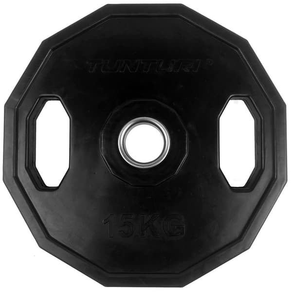 Tunturi Olympic Wight-skylt Av Gummi 15kg Svart 15 kg