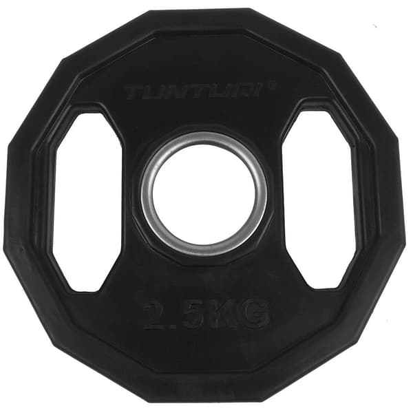 Tunturi Olympic Wight-skylt Av Gummi 2.5kg 2 Enheter Svart 2.5 kg