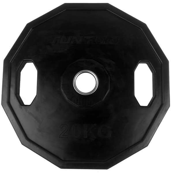 Tunturi Olympic Wight-skylt Av Gummi 20kg Svart 20 kg