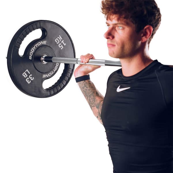 Bodytone Kumipuskurilevy 15kg Hopeinen 15 kg