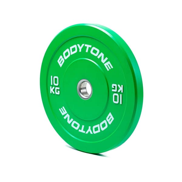 Bodytone Gummibelagd Viktplatta Bp10 10 Kg Grönt