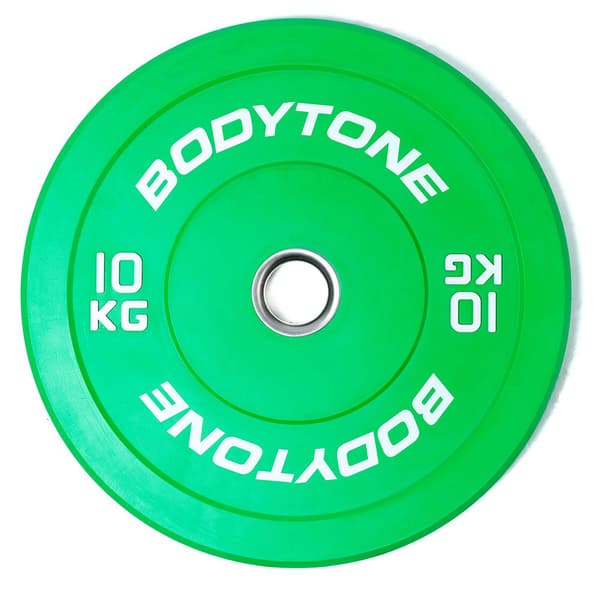 Bodytone Gummibelagd Viktplatta Bp10 10 Kg Grönt