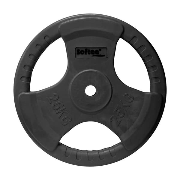 Softee Gummibelagt Vægtplade 25kg Sort 25 kg