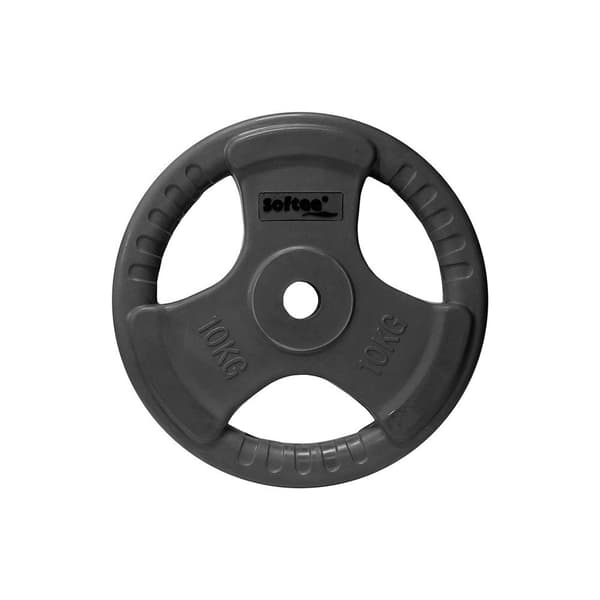 Softee Gummibelagd Viktplatta 10kg Svart 10 kg