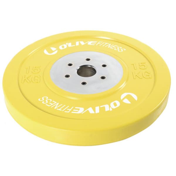 Olive Olympic Competition Bumper Plate 15kg Musta 15 kg