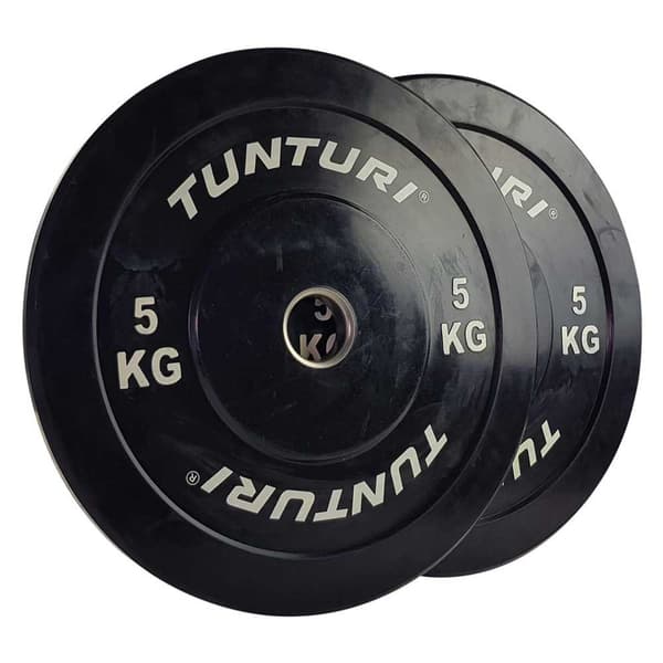 Tunturi Levy Bumper Plate Musta 5 kg