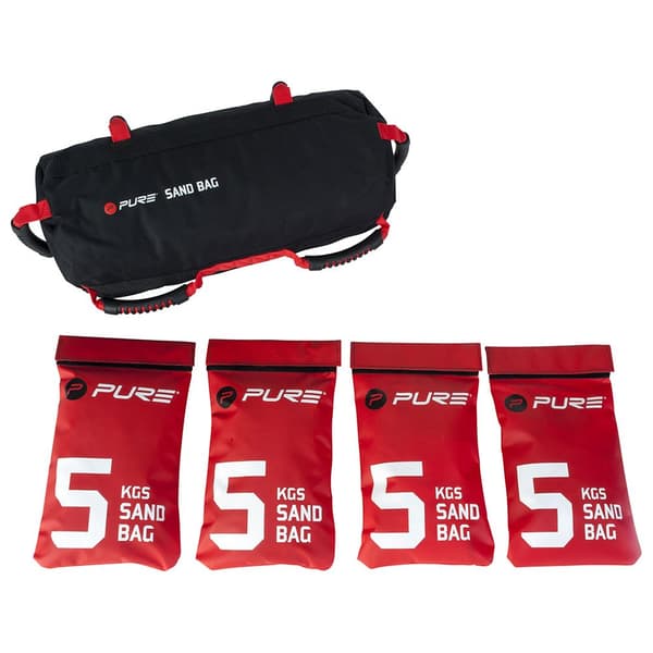 Pure2improve Justerbar Power Bag Max 20kg Röd,Svart Up to 20 kg