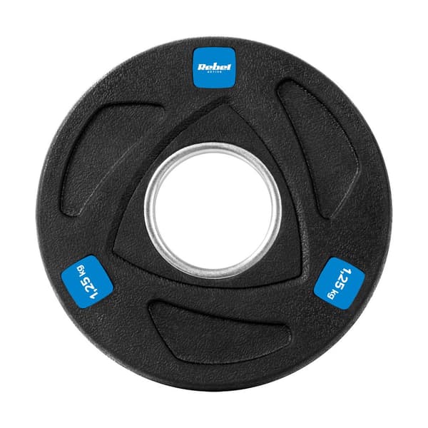 Sarja kumitettuja valurautapainoja 4x1,25kg, olympia-aukko 51mm, REBEL ACTIVE