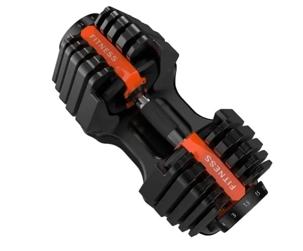 Justerbar Hantel, 5-52,5 lbs Viktområde, Halkfritt Handtag,1 st 40 kg