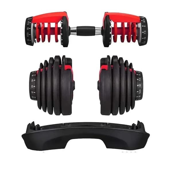 Justerbar Hantel, 5-52,5 lbs Viktområde, Halkfritt Handtag,1 st 40 kg