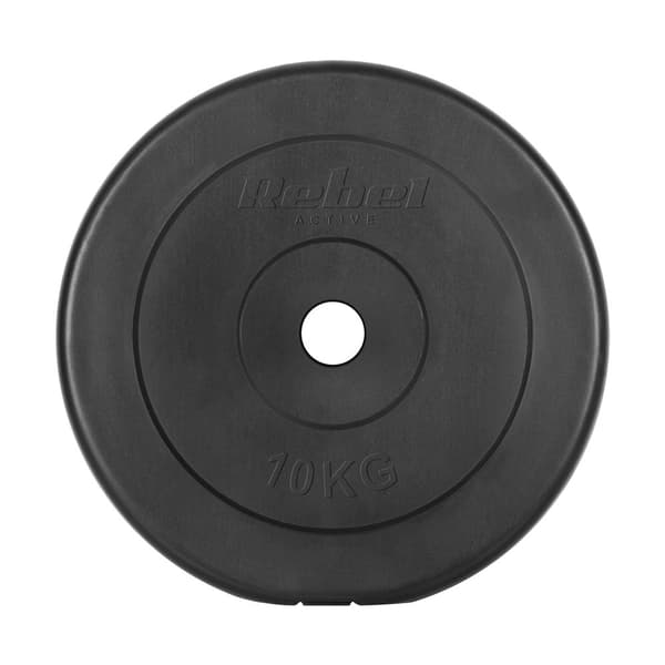 Set med bitumenvikter 2x10kg, hål 31mm, klassisk platta, REBEL ACTIVE
