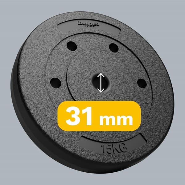 Sarja bitumipainoja 2x15kg, reikä 31mm, REBEL ACTIVE