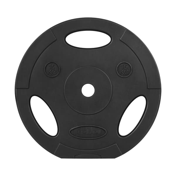 Set med bitumenvikter 2x15kg, hål 31mm, platta med handtag, REBEL ACTIVE
