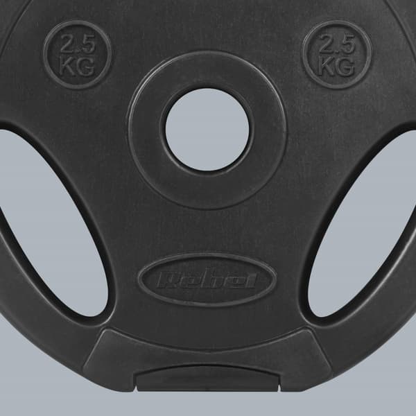 Bituminöst viktset 4x2,5kg, 31mm hål, platta med handtag, REBEL ACTIVE