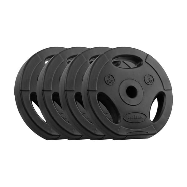 Sæt med bitumenvægte 4x5kg, hul 31mm, plade med håndtag, REBEL ACTIVE