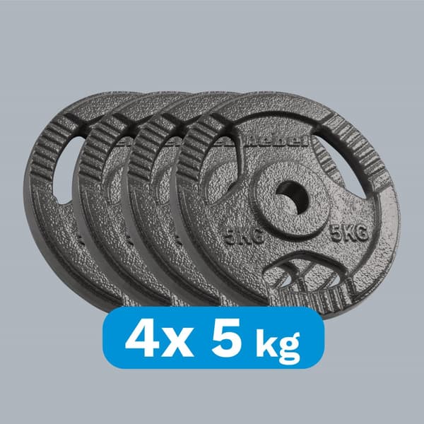 Valurauta painosarja 4x5kg, reikä 31mm, levy kahvoilla, REBEL ACTIVE