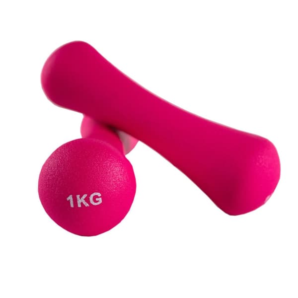 GJUTJÄRNSVIKTER TÄCKTA MED NEOPREN 2 X 1 KG