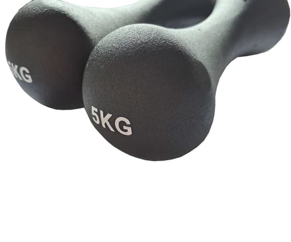 GJUTJÄRNSVIKTER TÄCKTA MED NEOPREN 2 X 5 KG