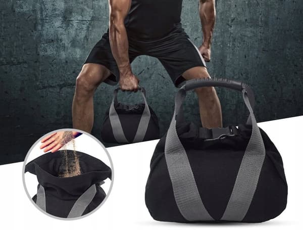 Kettlebell til sand, justerbar, sandsæk 1-10 kg