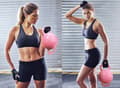 Miniatyrbild 10 av 11: Vattenkettlebell, justerbar 1-5 kg, hantel, blå