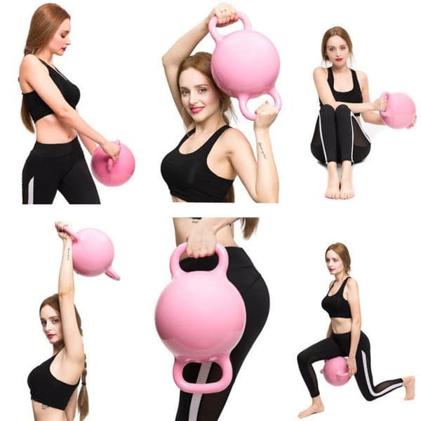 Vattenkettlebell, justerbar 1-5 kg, hantel, blå