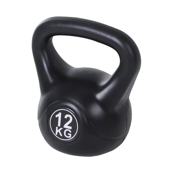Kettlebell, 12 kg, 27 x 21 x 31 cm,Sort
