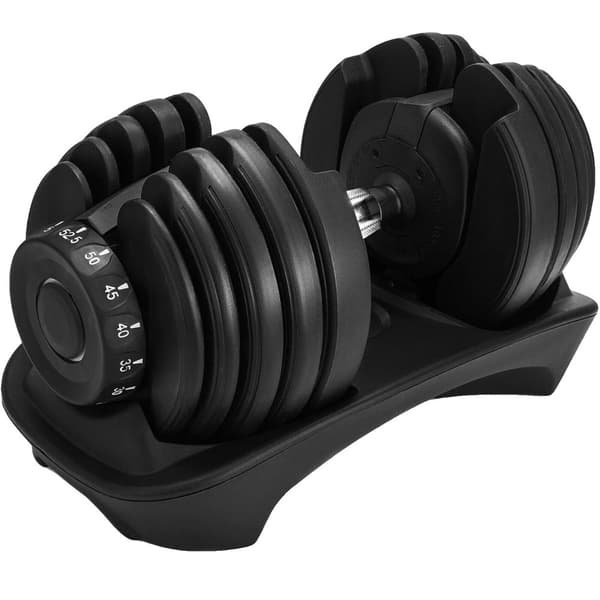 Justerbare håndvægte, vægtområde 10-90 lbs, pladsbesparende design