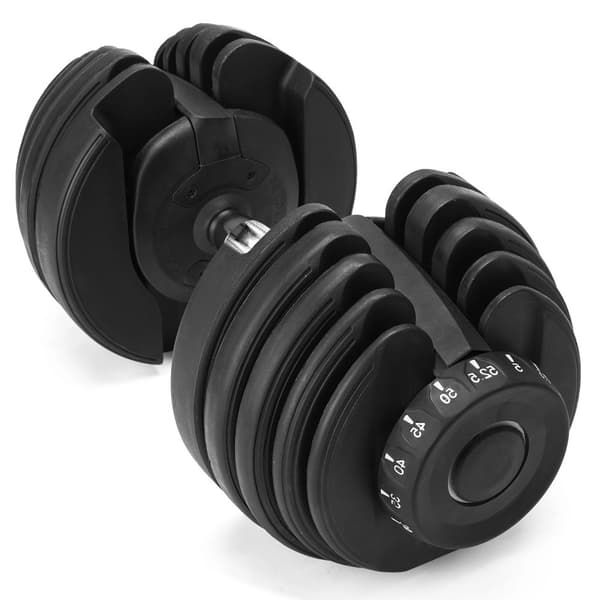 Justerbare håndvægte, vægtområde 10-90 lbs, pladsbesparende design