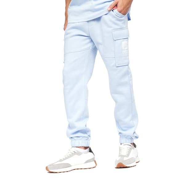 Crosshatch Mens Holdouts Jogging Bottoms Light Blue XL
