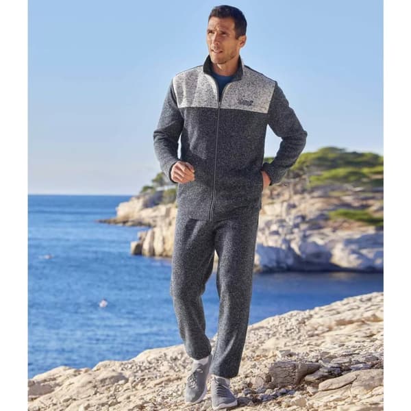 Atlas For Men Mens Brushed Fleece Elasticated Waist Jogging Bottoms