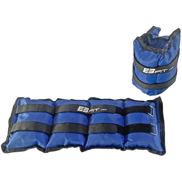 EB FIT Justerbara 2x3kg Fot- & Handvikter för Muskelbyggnad - Blå
