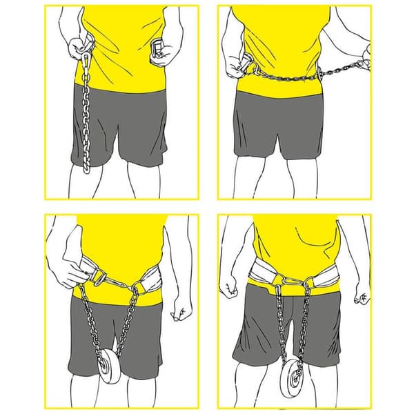 Dip Belt, No Pain No Gain, black/red, C.P. Sports