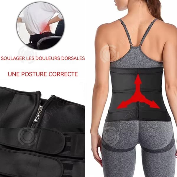 Gaine amincissante INN® 84x26cm XXXL svettande formande bälte universellt fitnessbälte med stängning