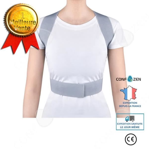 CONFO Posture Corrector Vuxen tonåring Justerbart ryggskydd för kyfos, ryggrad, lindra ryggsmärta tjocklek