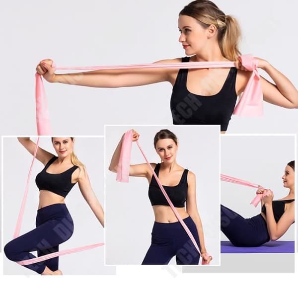 TD® Purple 1800 * 150 * 0,45 mm- Yoga Tension Band Aptitude Fitness för damer Tension Band