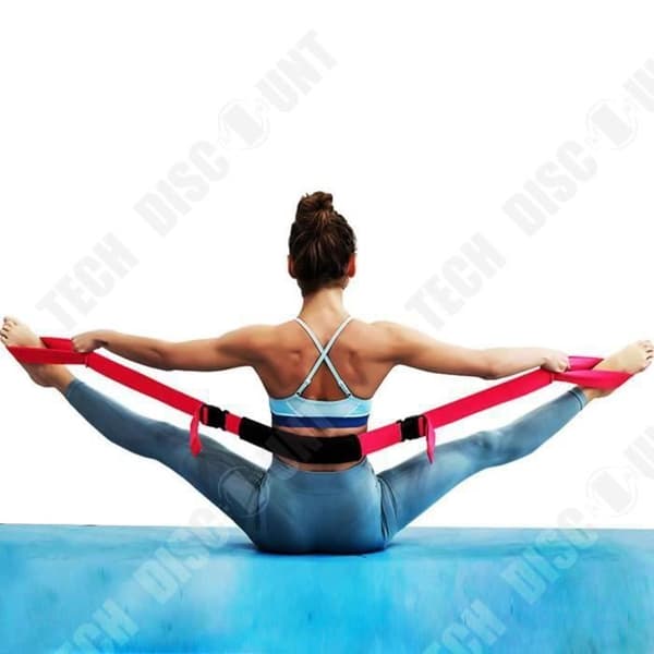 TD® Fitness Tillbehör - Kroppsbyggande, Yoga Fitness Muskel Stretching Band Band Yoga Rally Bälte Word - Svart Typ