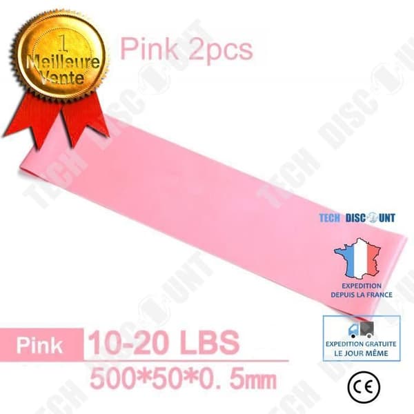 TD® Fitness Accessoarer - Bodybuilding, Pilates Resistance Band Sets Dragrep Hängrem - Typ 60cm rosa 2st