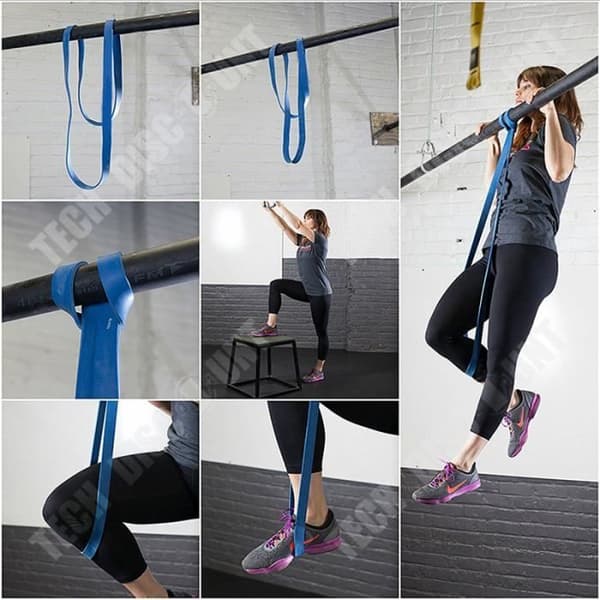 TD® Elastiskt band Motståndsband Styrketräning för män och kvinnor Yoga Pull Extra spänningsband -1,3 cm Blå