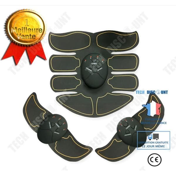 TD® Smart Muskelstimulator Kroppsbantning Massager Arm Magmuskelträning - Färg: Gul