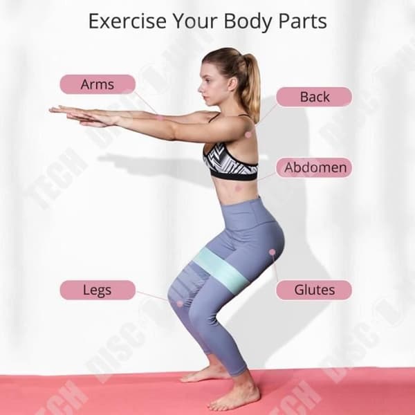 TD® Fitness Tillbehör - Styrketräning, 3 delar Bomull Yoga Resistance Band Anti Halk Fitness Elastic Pull - Typ 3in1 Set
